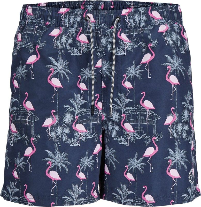 JACK & JONES JUNIOR JPSTFIJI JJSWIM AOP Zwembroek - Flamingo Print - Sneldrogend Polyester
