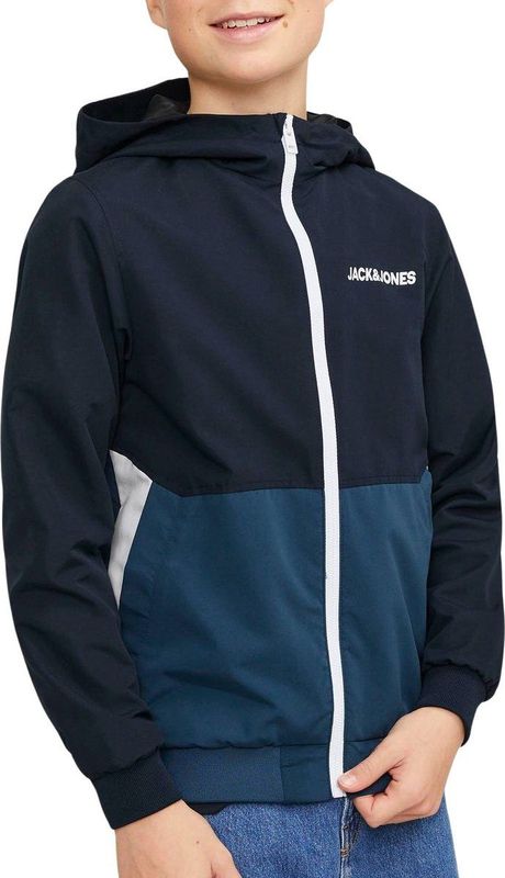 JACK & JONES JUNIOR Zomerjas JJERUSH met Tekst Donkerblauw