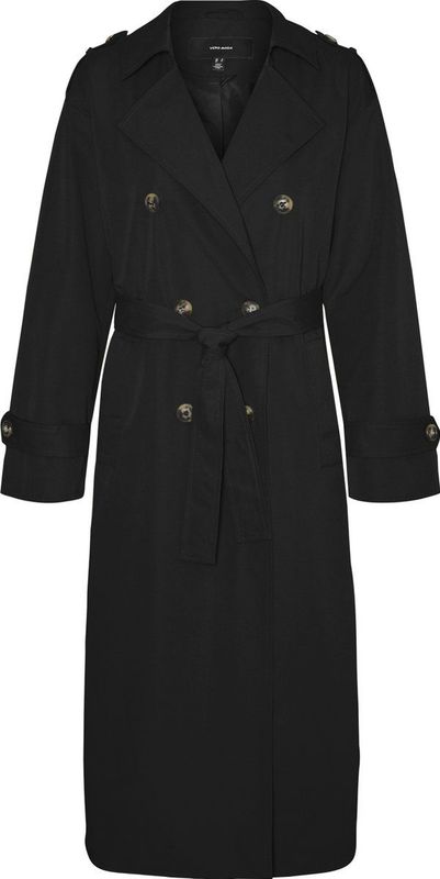 VERO MODA Vmchloe Lange Trenchcoat Noos Damesjas, zwart., S