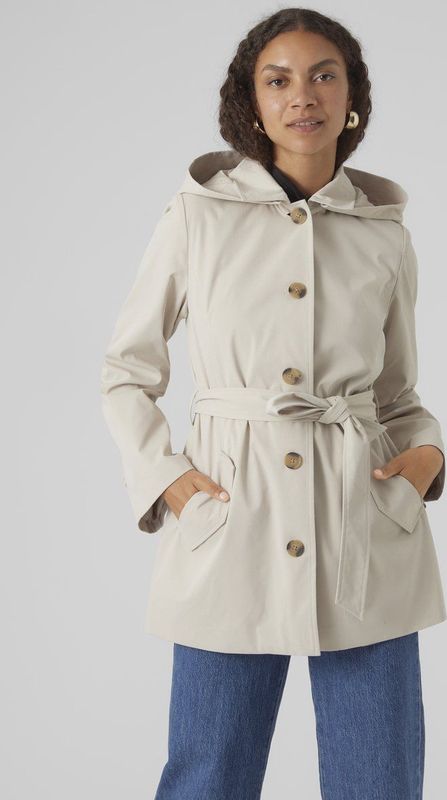 Chelsea - Tussenmantel Effen met Zakken en Tailleriem