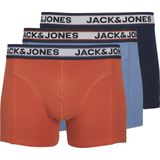 Jack and Jones - JACMARCO - Boxershorts - Oranje/Blauw/Donkblauw - Katoen/Elastaan - Multipack van 3