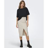 A-Lijnrok - Hoog Taille - Katoen - Zwart - Met Riemlussen