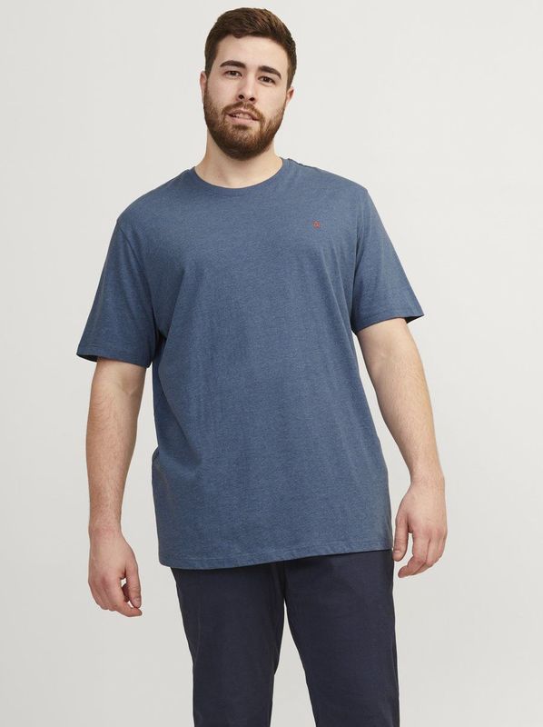 JACK&JONES - JJEPAULOS TEE SS CREW NECK NOOS PLS - T-shirt - Zwart - Korte Mouwen, Ronde Hals, Geborduurd Detail