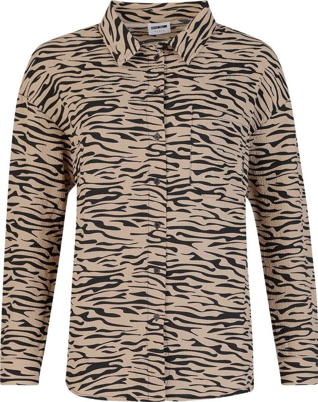 Noisy May - NMRIPPLE - Shirt - Meerkleurig - 98% Polyester, 2% Elastaan