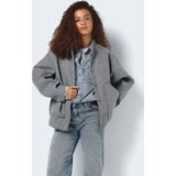 Noisy May - Halston L/S Bomber Jacket - Blousonjas - Grijs - Oversized Pasvorm