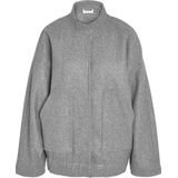 Noisy May - Halston L/S Bomber Jacket - Blousonjas - Grijs - Oversized Pasvorm