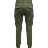 KACoen - Cargo Broek - Groen - Tapered Fit - Cargozakken, Riemlussen