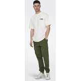 KACoen - Cargo Broek - Groen - Tapered Fit - Cargozakken, Riemlussen