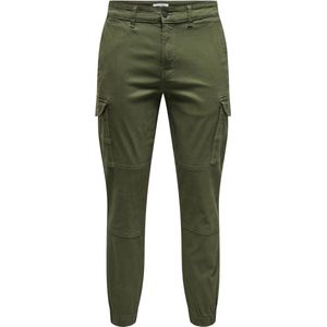 ONLY and SONS - ONSCARTER LIFE CARGO CUFF 0013 Pant - Olijf - Katoen