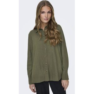 JDY Hemdbluse JDYSAY L/S LINEN LOOSE SHIRT WVN NOOS