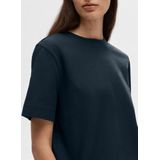 Selected Femme - Boxy Tee Essential - Donkerblauw - Katoen
