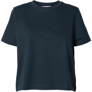 Selected Femme - Boxy Tee Essential - Donkerblauw - Katoen