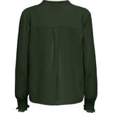 Only - Mette Blouse - Donkergroen - 56% Gerecycled Polyester, 44% Polyester
