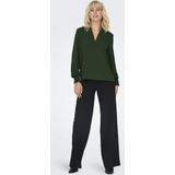 Only - Mette Blouse - Donkergroen - 56% Gerecycled Polyester, 44% Polyester