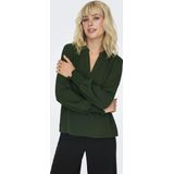 Only - Mette Blouse - Donkergroen - 56% Gerecycled Polyester, 44% Polyester