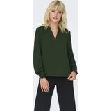 Only - Mette Blouse - Donkergroen - 56% Gerecycled Polyester, 44% Polyester