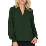 Only - Mette Blouse - Donkergroen - 56% Gerecycled Polyester, 44% Polyester