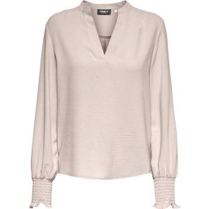ONLY Blusenshirt »ONLMETTE V-NECK LS SMOCK TOP NOOS WVN«