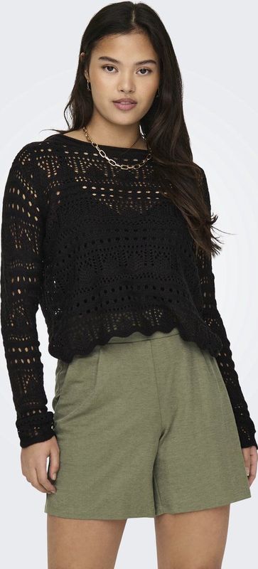 Jacqueline de Yong - Trui - Zwart - 100% Acryl