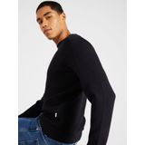 SELETED - Slhemanuel - Sweatshirt - Zwart - Katoenmix, Lenzing Ecovero