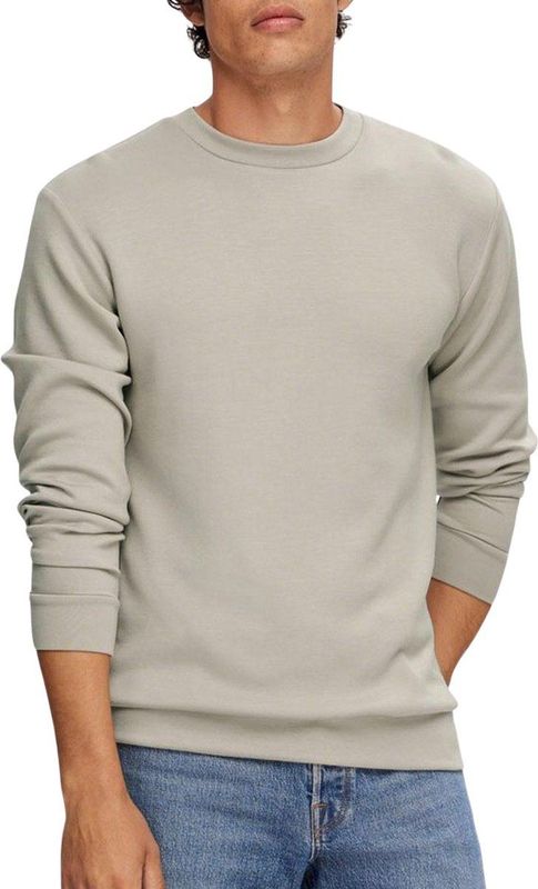 Selected - Emanuel - Sweatshirt - Grijs - 77% LENZING™ ECOVERO™ Viscose