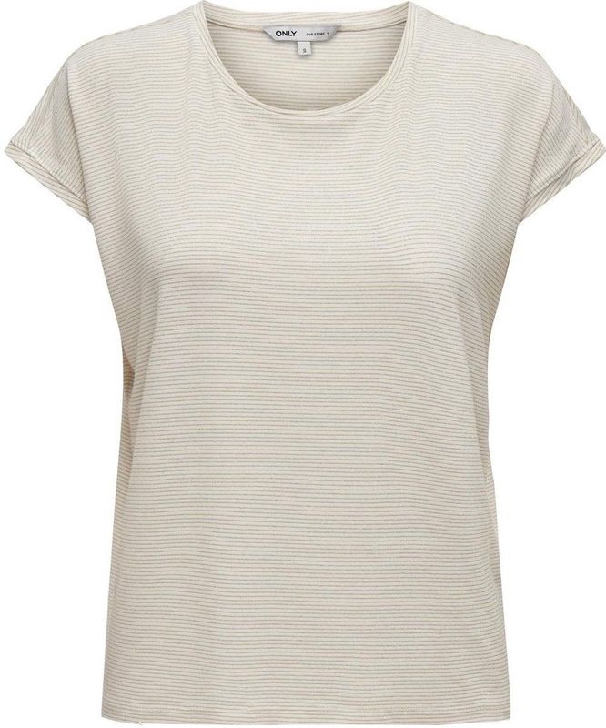 Cloud Dancer - Top - Gold Lurex Stripe - Korte Mouwen - Regular Fit