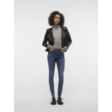 VERO MODA Imitatieleren Jas Zwart