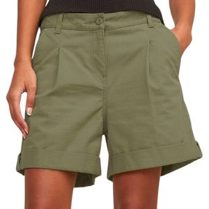 Jack & Jones Jxmaddy Rlx Ctn Hw Shorts Pnt Shorts Dames, Groen