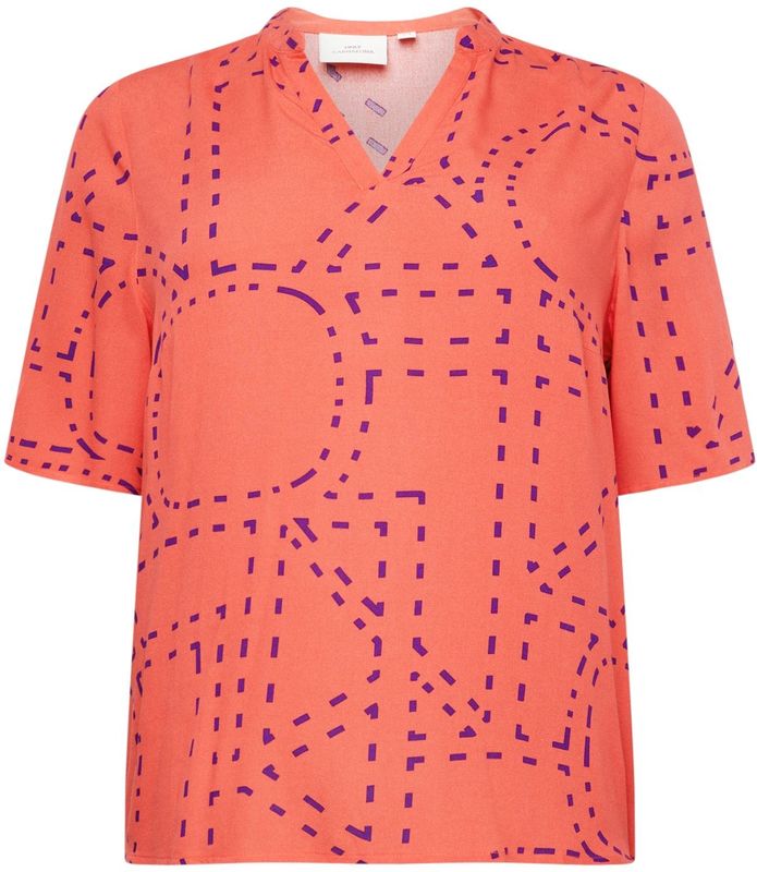 ONLY CARMAKOMA - Top - V-Hals - Regular Fit - 2/4 Mouwen