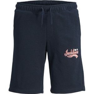 JACK & JONES JUNIOR Sweatshort JPSTLOGO met Logo Donkerblauw