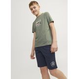 Navy - Sportbroek - Elastische Band - Slim Fit - Knielang