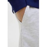 Bermuda's - White Melange - Print - Rijgkoord - Slim Fit - Knielang