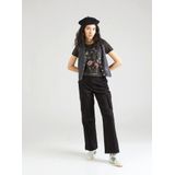 ONLY ONLLUCY T-shirt met print voor dames, korte mouwen, basic ronde hals, bedrukt met korte mouwen, Nero / Stampa: gebloemd
