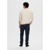 Selected Homme Heren trui SLHDANE regular fit Beige Ronde Hals Volwassenen