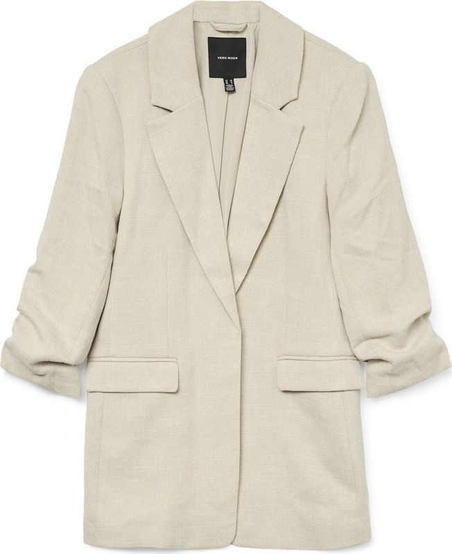 Vero Moda - Blazer - Oatmeal Melange - Polyester Viscose Elastan