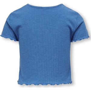 ONLY KOGNELLA S S O-NECK TOP NOOS JRS Meisjes T-shirt - French Blue0 116