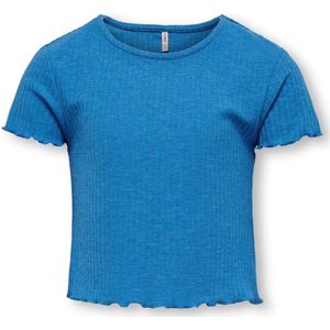 ONLY GIRLS - T-shirt - Wit - Jersey - Korte Mouwen - Ruche Detail