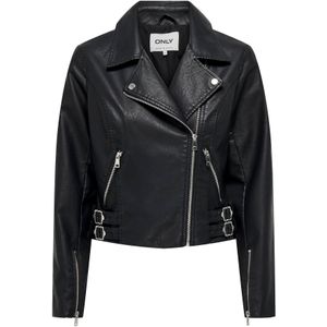 ONLAlba - Tussenjas - Imitatieleder - Bikerjack - Effen