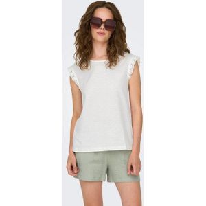 JDY Kurzarmshirt JDYSALVA LIFE S/L CROCHET TOP JRS