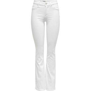 Only Onlblush Mid Flared Dnm Rea0730 Noos Dames Jeans White