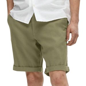 Chino Broek - Mélange - Katoen - Loosefit - Knielengte