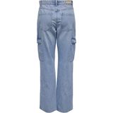 Only Jeans Onlriley Hw Str Cargo Dnm Pim875 No 15317190 Light Blue Denim Dames