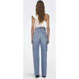Only Jeans Onlriley Hw Str Cargo Dnm Pim875 No 15317190 Light Blue Denim Dames