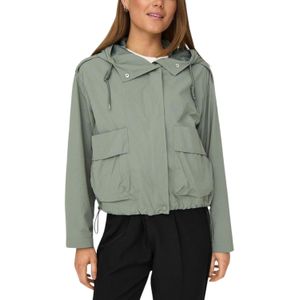 Parka - Groen - Katoen - Capuchon - Lange Mouwen - Verborgen Zijritssluiting