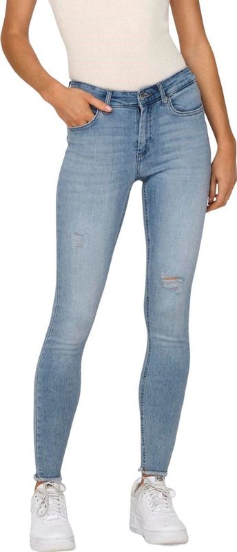Only Dames Jeans Broeken ONLBLUSH MID SK REA685 skinny Fit Blauw Volwassenen