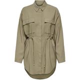 Onlnadine - Tussenjas - Met Gespreide Kraag - Knoopsluiting - Voorzakken