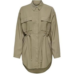 Onlnadine - Tussenjas - Met Gespreide Kraag - Knoopsluiting - Voorzakken