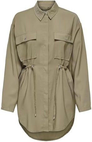 Onlnadine - Tussenjas - Met Gespreide Kraag - Knoopsluiting - Voorzakken