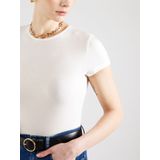 VERO MODA - Vmines Fiona Ss O-Neck Top - T-shirt - Wit - Katoen