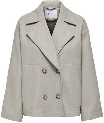 Only - Nancy Life - Damesjack - Mêlee - Regular Fit - Dubbele Knoopsluiting